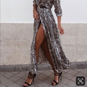 Zara snakeskin maxi dress